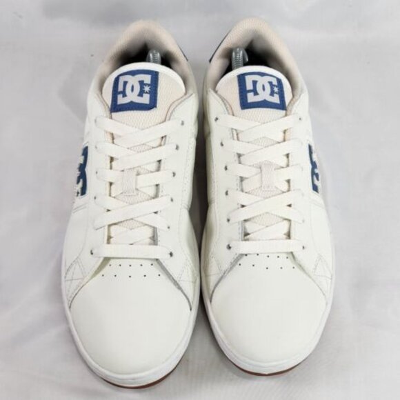 Dc Striker Ice Shoes Low Top White Blue ADYS100624 Gum Sole Clean Men's Size 12 - Picture 2 of 9